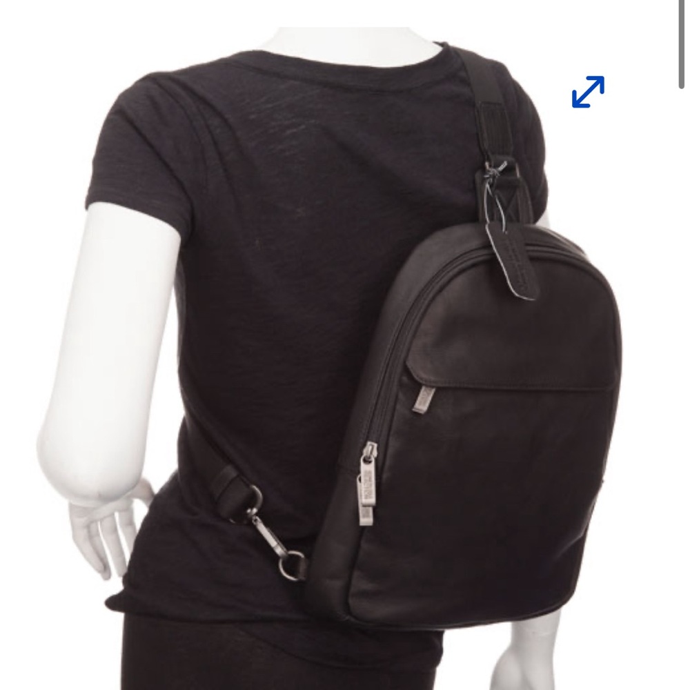 Kenneth Cole Full grain leather sling Columbian Backpack for 13” laptops